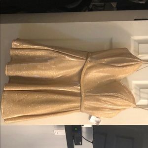 Sparkly gold dress with pockets